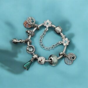 Frozen stainless steel bracelet